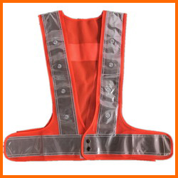 Orange Mesh LED Flashing Safety Vest