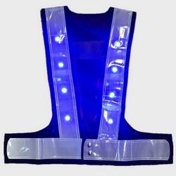 Flashing LED Blue Red Safety Vest