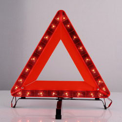 Rechargeable LED Flashing Warning Triangle