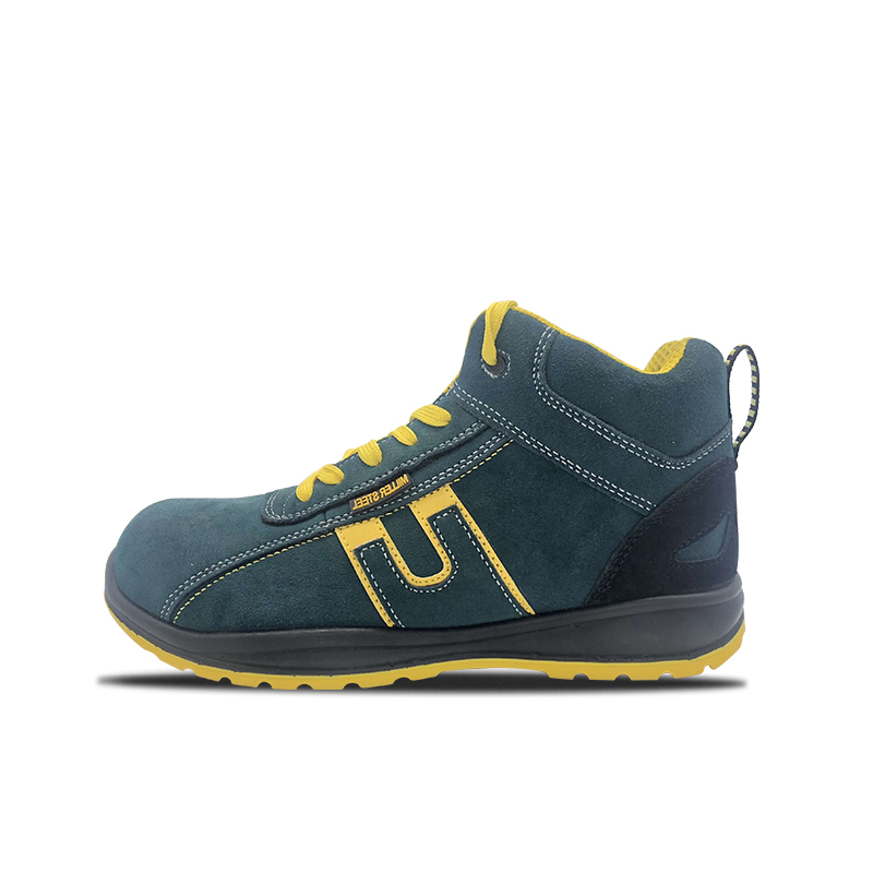 Suede Leather PU High Cut Safety Shoes