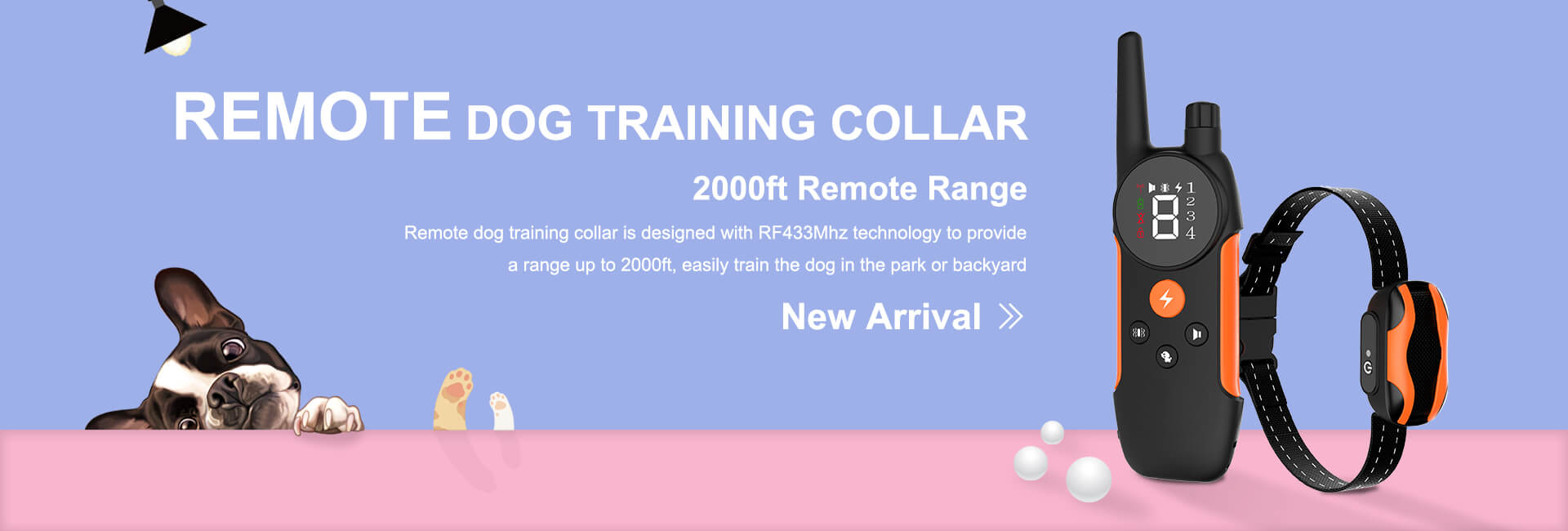 600m(2000ft) Dog Trainging Collar 
