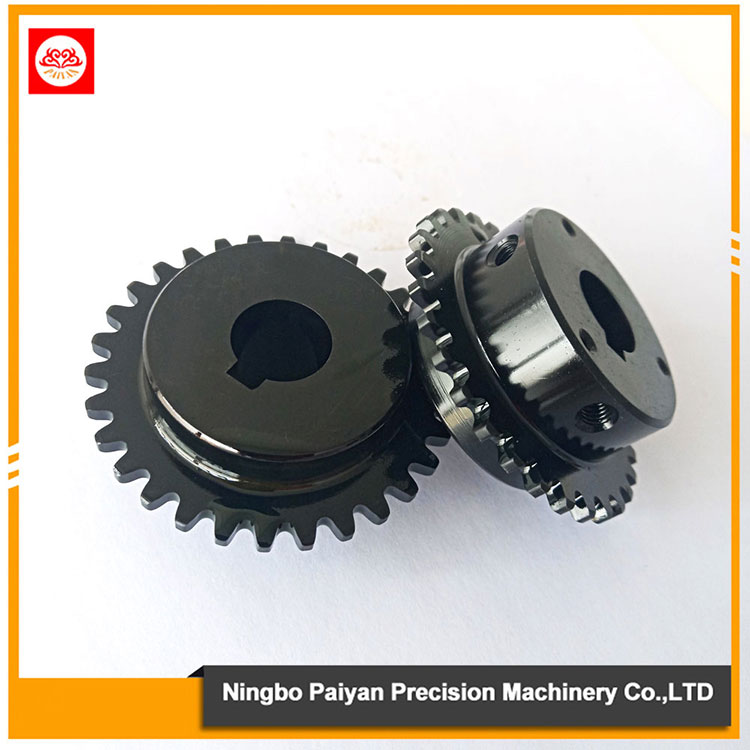 Custom black oxide finish precision gear wheel machining